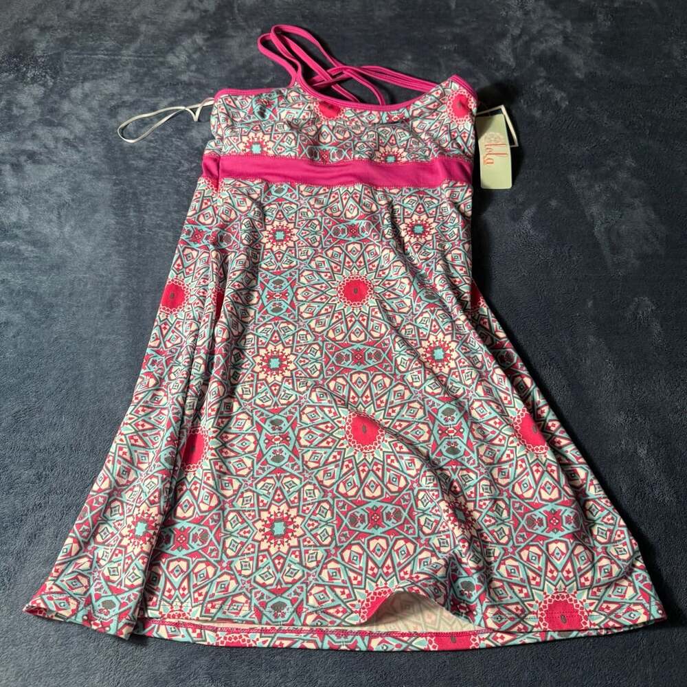 Lola By A&G Dress Size Small Pink Geometric Active